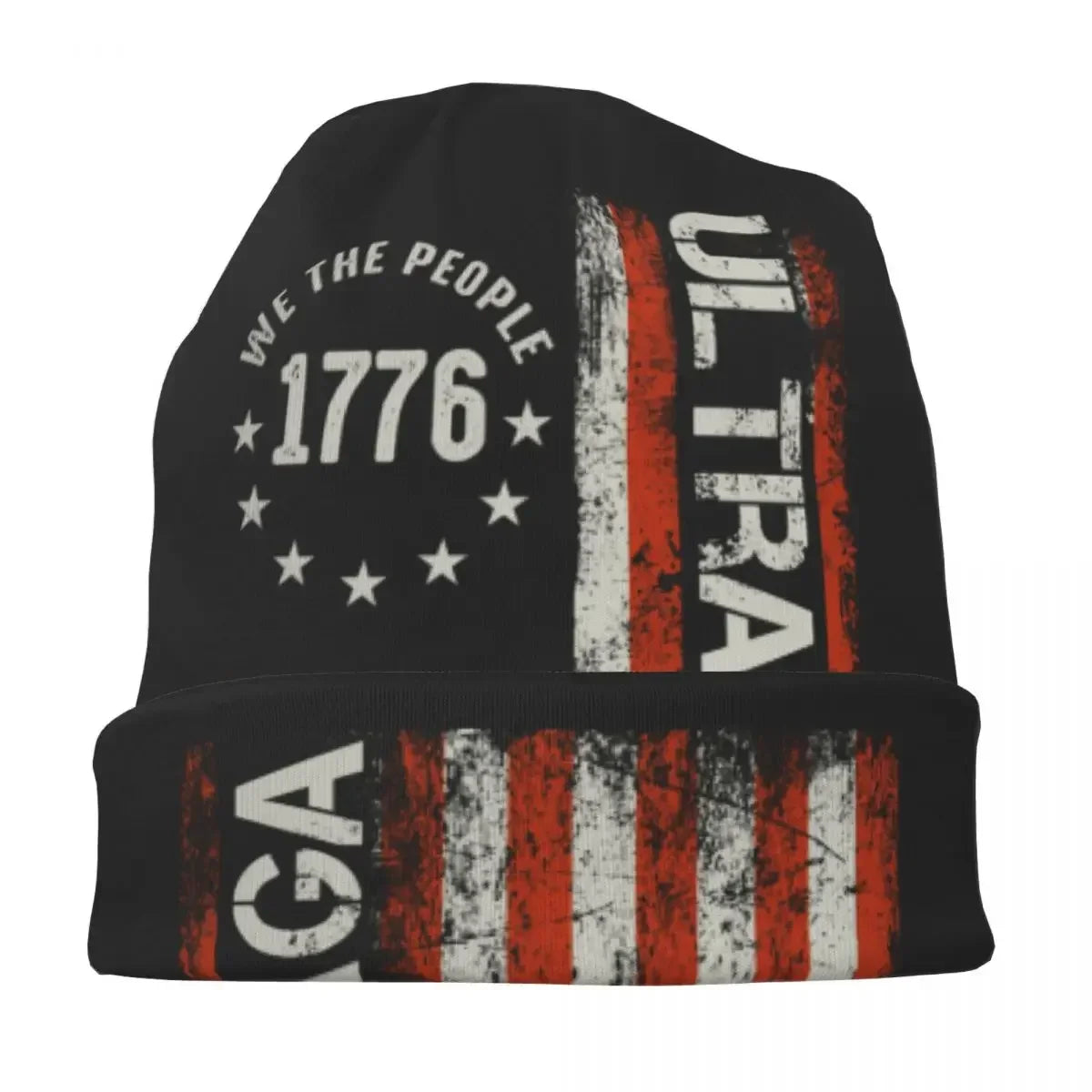 Trump Ultra MAGA American Flag Skull Cap